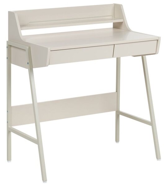 Polcos íróasztal BROXTON Világosbézs 77 cm 46 cm