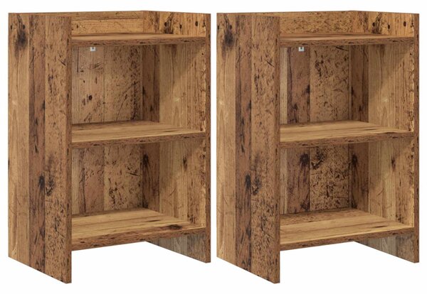 Éjjeliszekrények 2 pcs Antik Fa 40 x 30 x 60 cm Szerelt Fa
