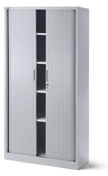 JAN NOWAK DAMIAN Fém szekrény harmonika ajtókkal, 900x1850x450, model szürke