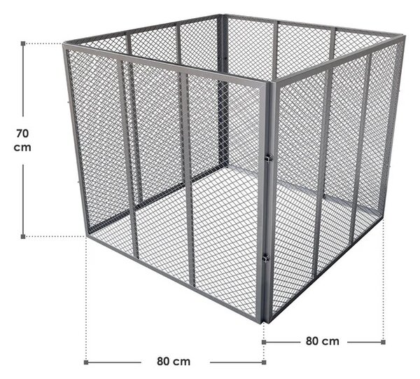 Juskys Fém komposztáló 450 l - ezüst