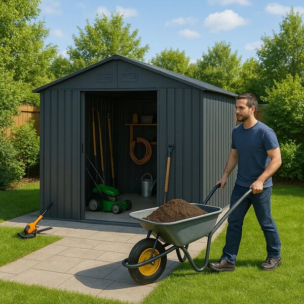 Juskys Kerti ház XL 280x196x190 cm - antracit