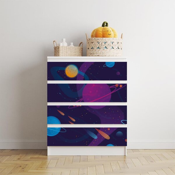 IKEA MALM bútormatrica - csillagos űr
