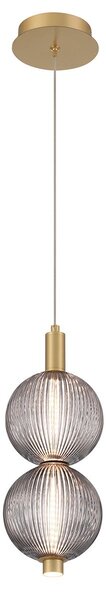 Quintiesse modern függeszték palmas füstös csiszolt arany elsqn-palmas-2mp-bg