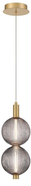 Quintiesse modern függeszték palmas füstös csiszolt arany elsqn-palmas-2mp-bg