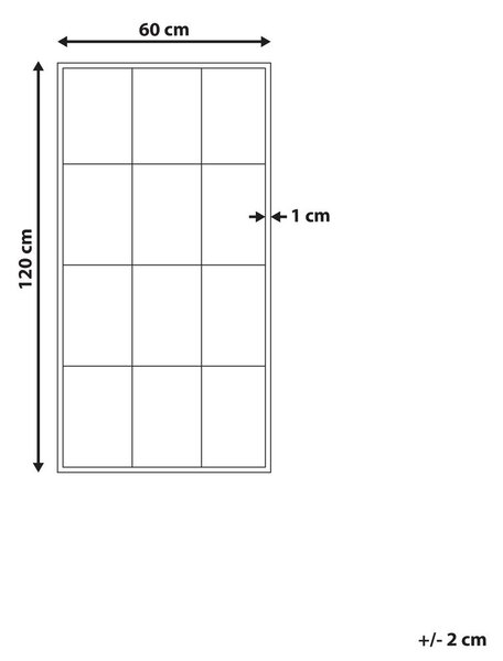 Falitükör CALMONT 60 cm 120 cm Üveg Fekete