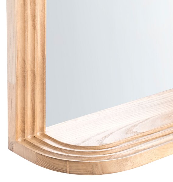 Falitükör polccal RISCLE 62 cm 85 cm Császárfa Barna