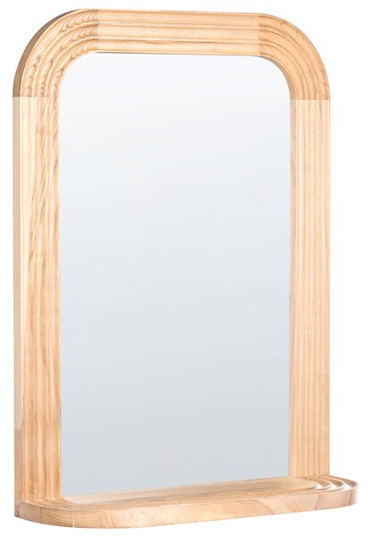 Falitükör polccal RISCLE 62 cm 85 cm Császárfa Barna