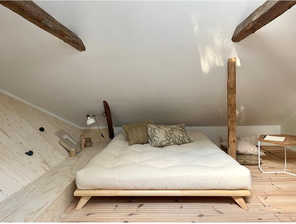Senza Bed Natural kétszemélyes ágy, 160 x 200 cm - Karup Design