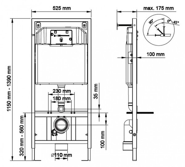 K-50 Slim falba építhető wc tartály