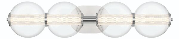 Quintiesse modern fürdőszobai lámpa atomo csiszolt króm átlátszó elsqn-atomo-4w-pc IP44