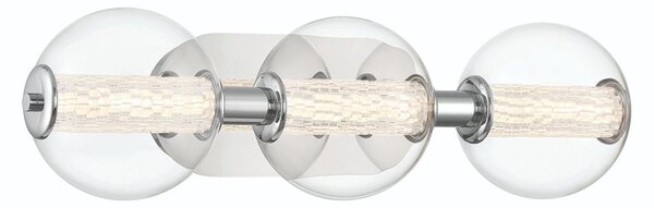 Quintiesse modern fürdőszobai lámpa atomo csiszolt króm átlátszó elsqn-atomo-3w-pc IP44