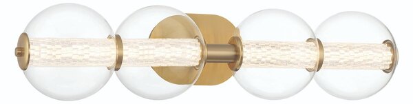 Quintiesse modern fürdőszobai lámpa atomo átlátszó csiszolt arany elsqn-atomo-4w-bg IP44