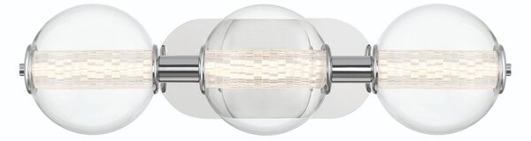 Quintiesse modern fürdőszobai lámpa atomo csiszolt króm átlátszó elsqn-atomo-3w-pc IP44