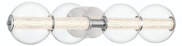 Quintiesse modern fürdőszobai lámpa atomo csiszolt króm átlátszó elsqn-atomo-4w-pc IP44