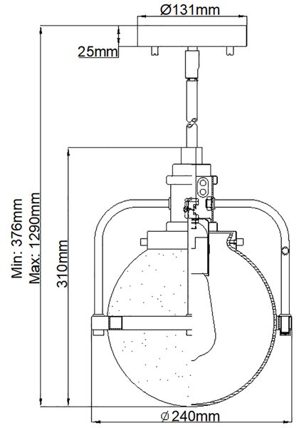 Quintiesse loft függeszték triocent sárgaréz átlátszó elsqn-triocent-p-nbr IP44