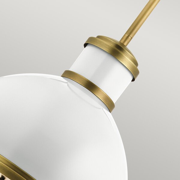 Quintiesse klasszikus loft vintage függeszték tollis fehér sárgaréz átlátszó elsqn-tollis-p-nbr