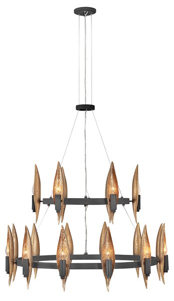 Quintiesse modern csillár willow fekete arany elsqn-willow18-cbk