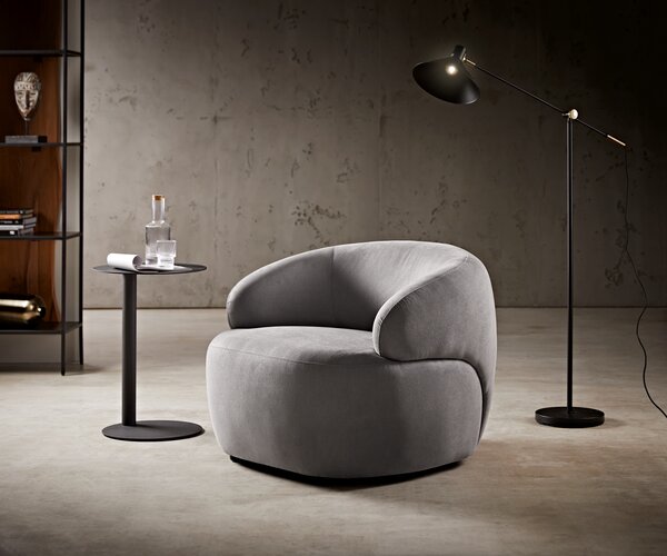 DELIFE Lounge fotel Nova 88x88 cm mikroszálas szürke