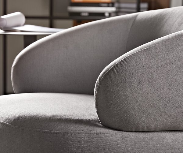 DELIFE Lounge fotel Nova 88x88 cm mikroszálas szürke