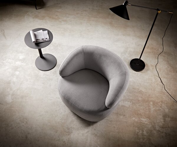 DELIFE Lounge fotel Nova 88x88 cm mikroszálas szürke