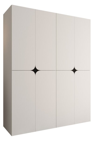 Gardróbszekrény Hartford 646, Laminált forgácslap, 203x160x50cm, Fehér