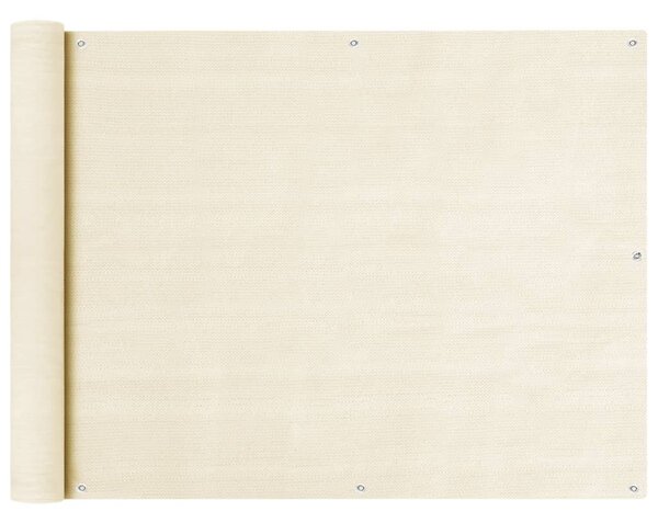 Krémszínű HDPE erkélytakaró 90 x 500 cm