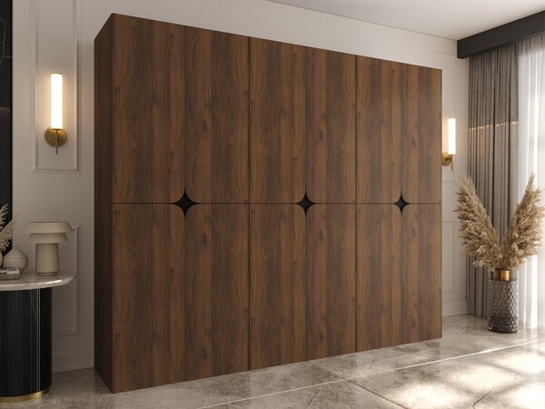 Gardróbszekrény Hartford 648, Laminált forgácslap, 203x240x50cm, Dió