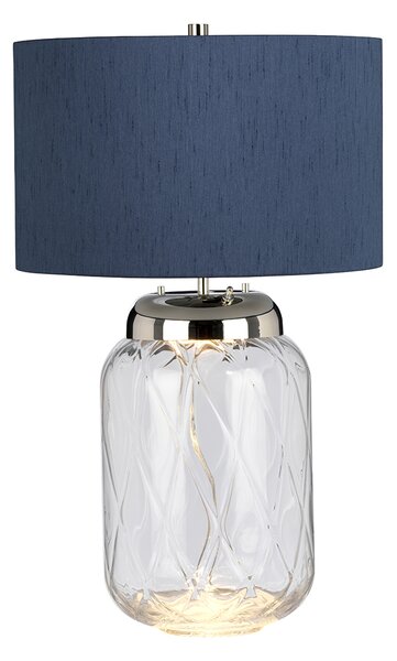Quintiesse glamour modern asztali lámpa sola kék polírozott nikkel elsqn-sola-tl-l-blu