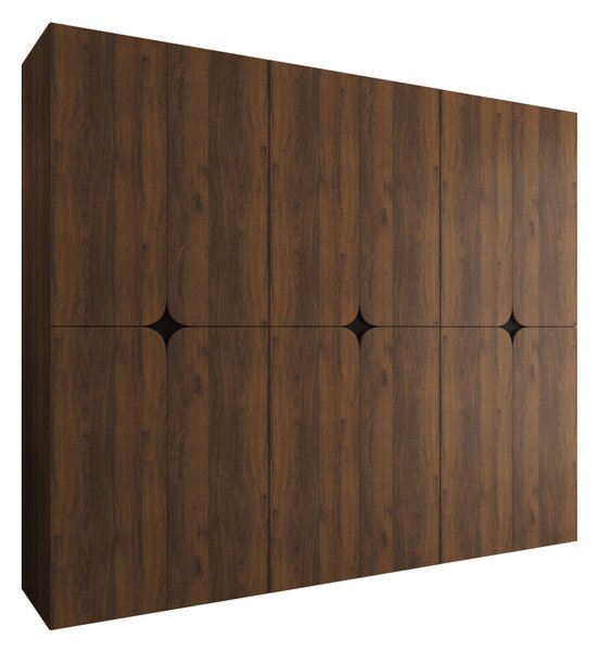 Gardróbszekrény Hartford 648, Laminált forgácslap, 203x240x50cm, Dió