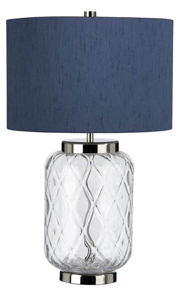 Quintiesse glamour modern asztali lámpa sola kék polírozott nikkel elsqn-sola-tl-s-blu