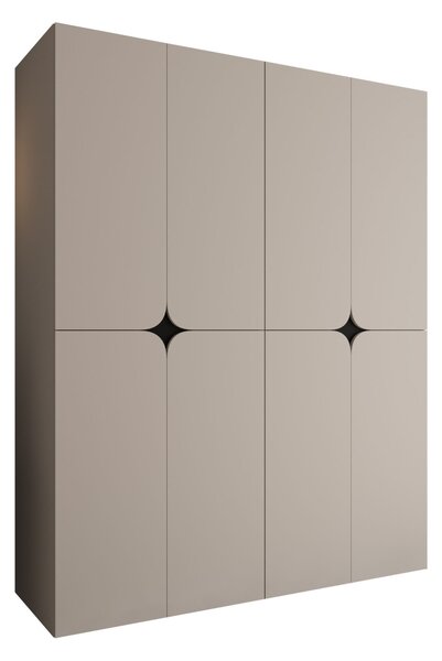 Gardróbszekrény Hartford 647, Laminált forgácslap, 203x180x50cm, Kasmír