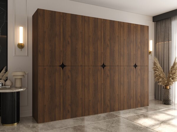 Gardróbszekrény Hartford 649, Laminált forgácslap, 203x270x50cm, Dió