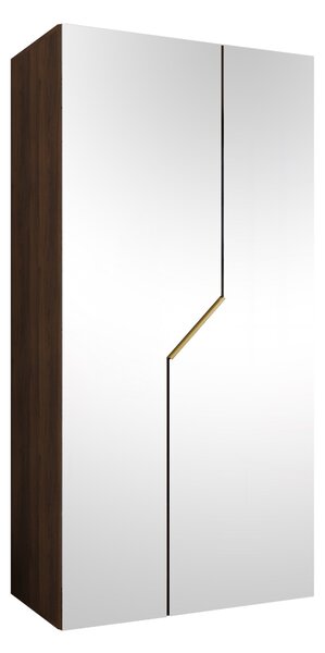 Gardróbszekrény Hartford 600, Laminált forgácslap, 202x100x52cm, Aranysárga, Dió