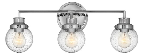 Quintiesse glamour klasszikus fürdőszobai lámpa poppy csiszolt króm átlátszó elsqn-poppy3-pc-bath IP44