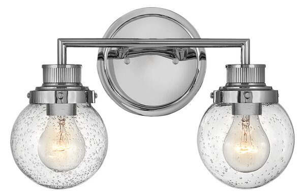 Quintiesse glamour klasszikus fürdőszobai lámpa poppy csiszolt króm átlátszó elsqn-poppy2-pc-bath IP44