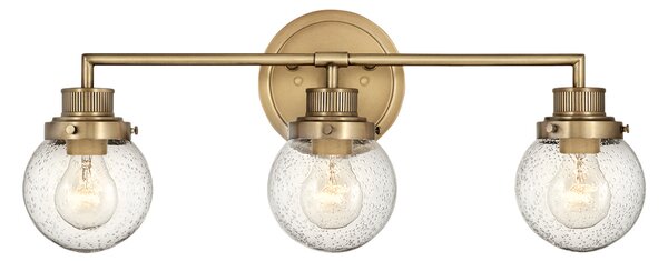Quintiesse klasszikus loft fürdőszobai lámpa poppy antik réz átlátszó elsqn-poppy3-hb-bath IP44