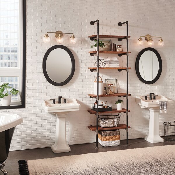 Quintiesse klasszikus loft fürdőszobai lámpa poppy antik réz átlátszó elsqn-poppy3-hb-bath IP44