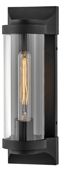 Quintiesse loft modern kültéri fali lámpa pearson átlátszó fekete struktúra elsqn-pearson-m-tk IP44