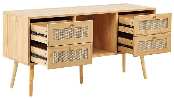TV állvány PEROTE Rattan Világosbarna