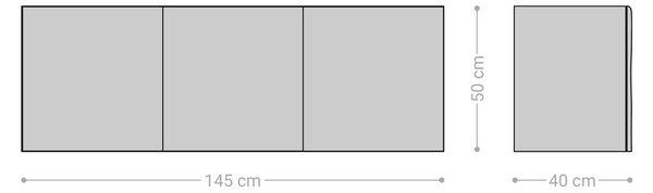 DELIFE Komód New Live-Edge 145 cm akác természetes 3 ajtós lebegő