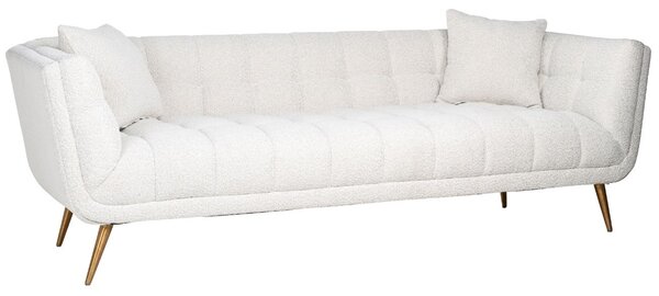 Fehér szövet háromüléses kanapé Richmond Huxley 230 cm