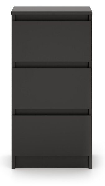 Komód Linea 40 3S (fekete). Akció -15%