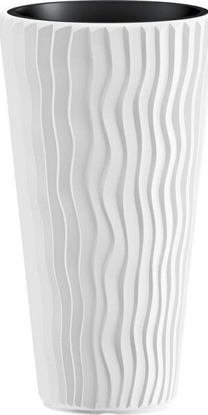 Prosperplast SANDY SLIM virágcserép fehér 29,7 cm