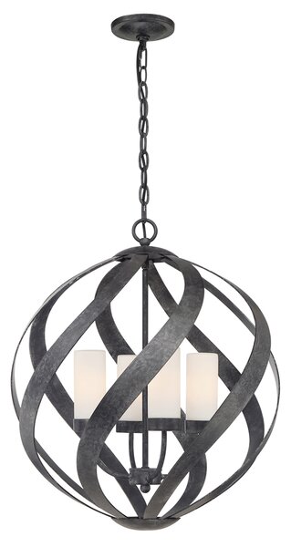 Quintiesse klasszikus loft vintage kültéri függeszték blacksmith fekete opál elsqnblacksmith4pobk IP44
