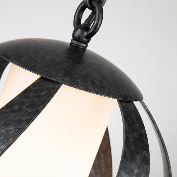 Quintiesse klasszikus loft vintage kültéri függeszték blacksmith fekete opál elsqnblacksmithpobk IP44