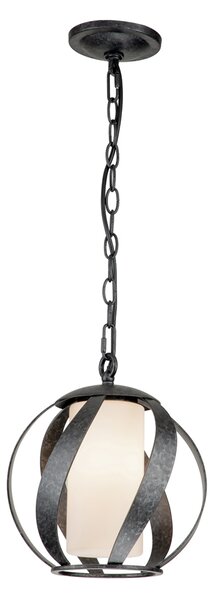 Quintiesse klasszikus loft vintage kültéri függeszték blacksmith fekete opál elsqnblacksmithpobk IP44