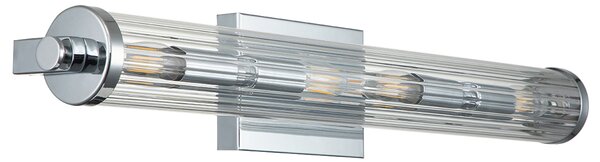 Quintiesse glamour klasszikus fürdőszobai lámpa azores csiszolt króm átlátszó elsqn-azores4-pc IP44