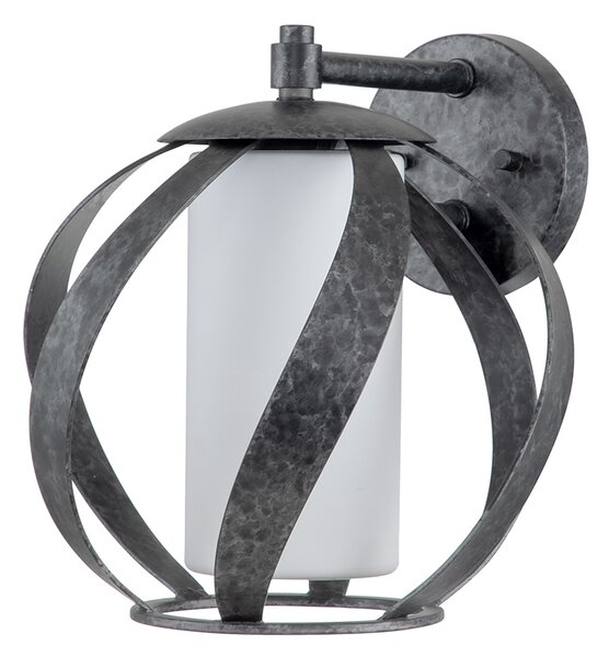Quintiesse klasszikus loft fürdőszobai lámpa blacksmith fekete opál elsqnblacksmith1obk IP44