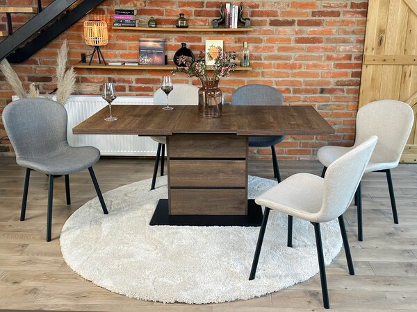 MAZZONI EXPORT FIORA Világosszürke Taupe (Basel 34 szövet) - MODERN LOFT KÁRPITOZOTT SZÉK NAPPALIBA/ÉTKEZŐBE