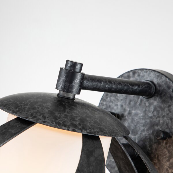 Quintiesse klasszikus loft fürdőszobai lámpa blacksmith fekete opál elsqnblacksmith1obk IP44